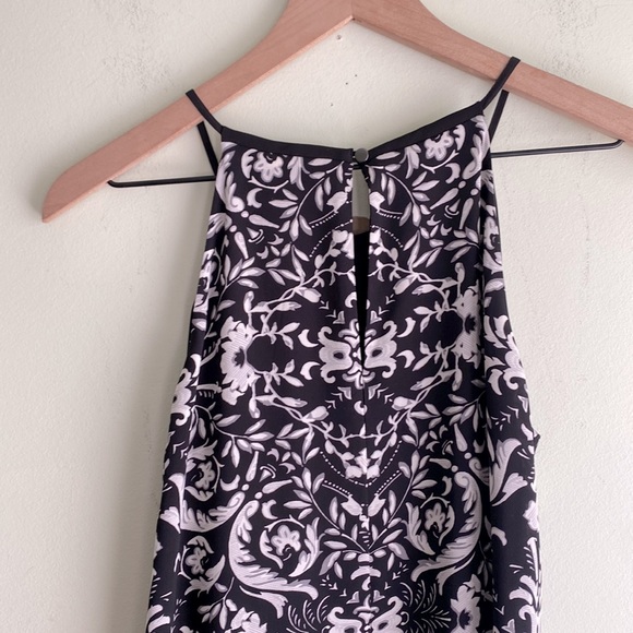 NWT White House Black Market Reversible Sleeveless Halter Dress in Black & Ecru - Picture 8 of 13